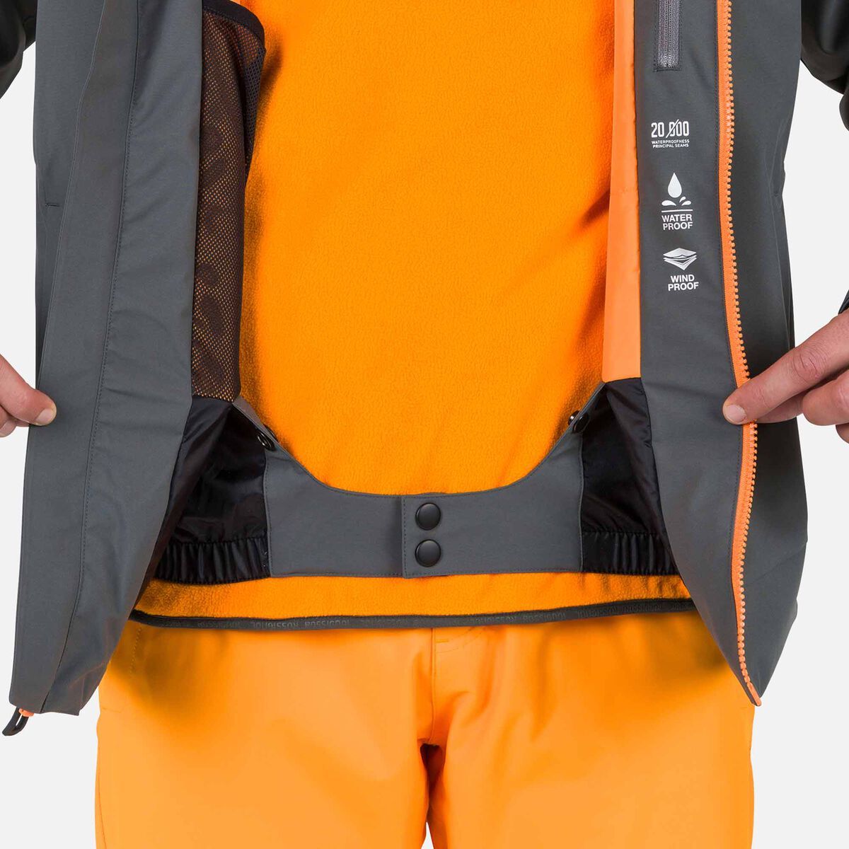Rossignol Strawpile ski jas grijs heren