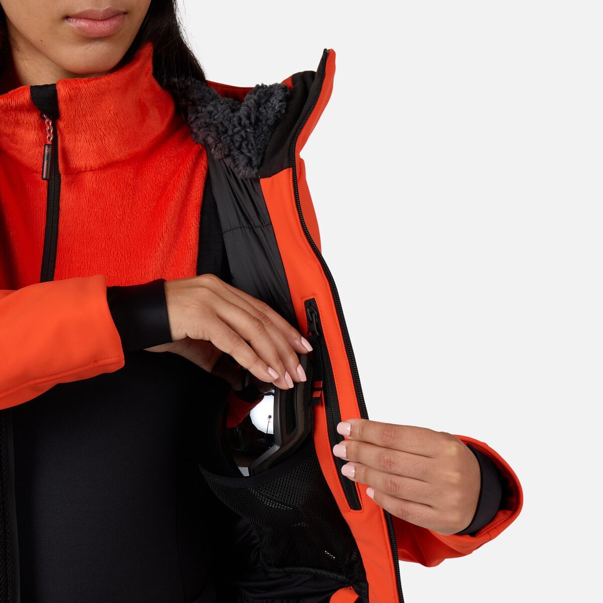 Rossignol Cieloalto softshell ski jas oranje dames