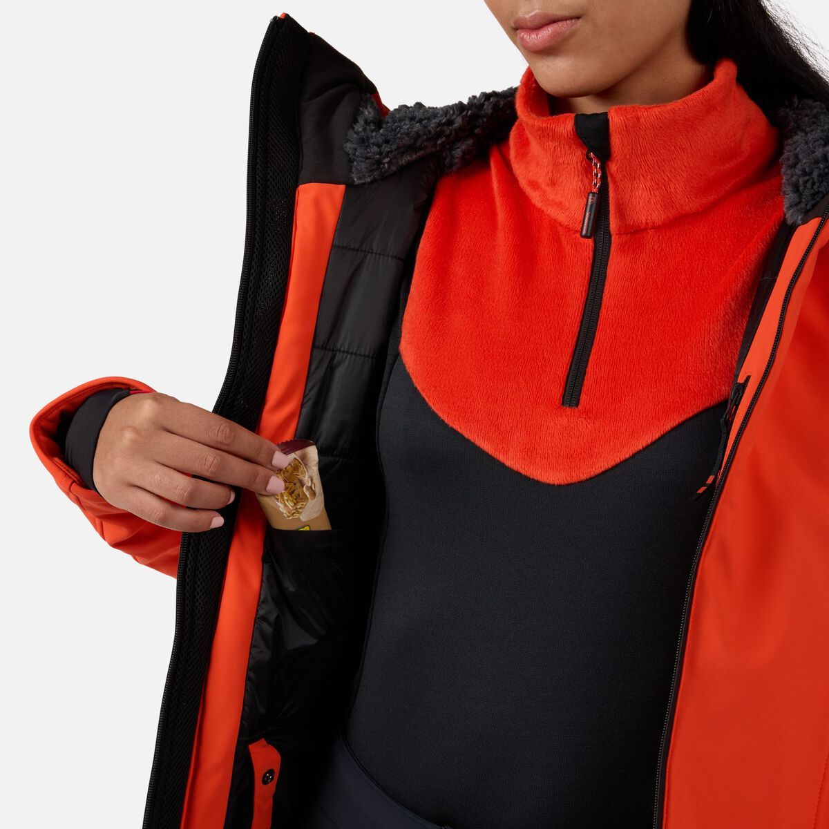 Rossignol Cieloalto softshell ski jas oranje dames