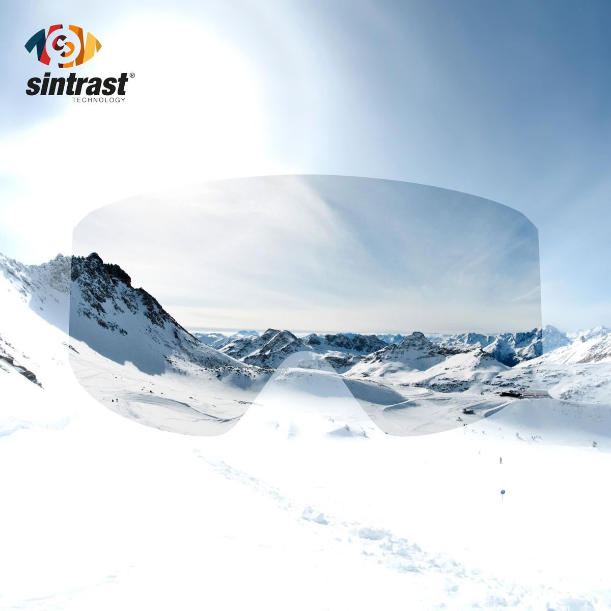 Sinner BOREAS skibril mat zwart/blauw + extra oranje S1 lens