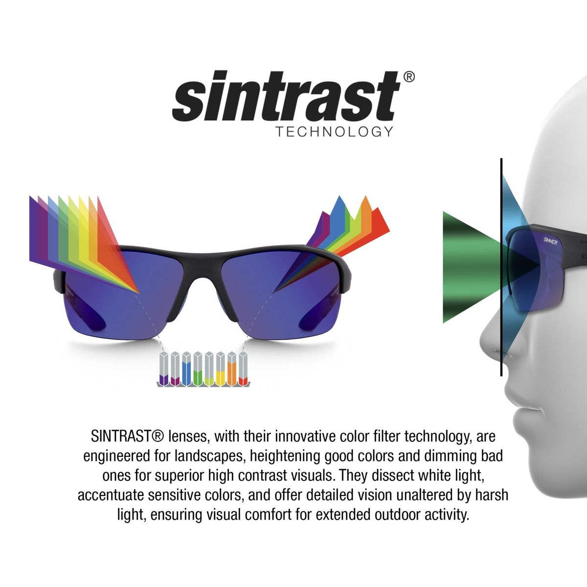 Sinner SNOWGHOST TRANS+ skibril groen/oranje