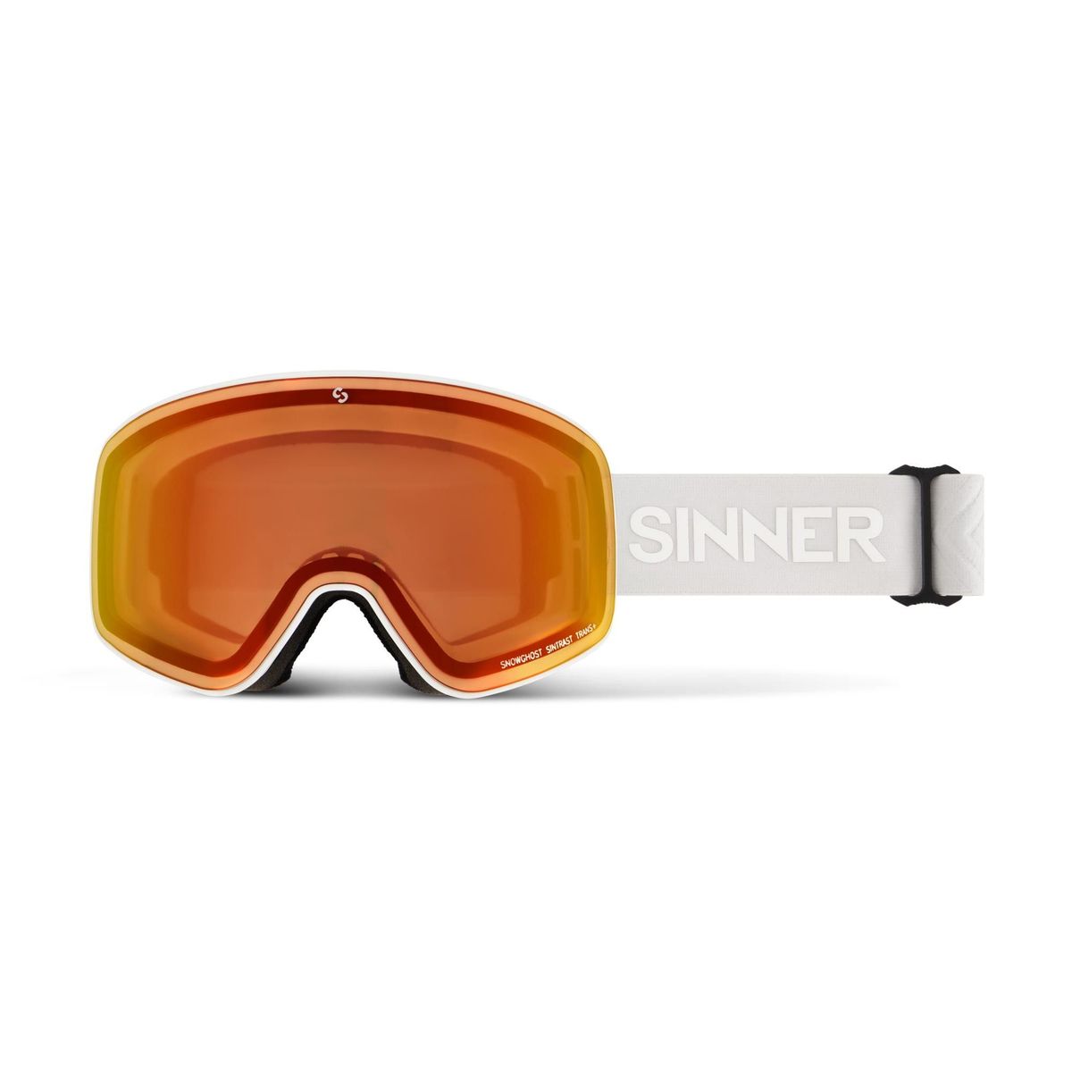 Sinner SNOWGHOST TRANS+ skibril wit/oranje