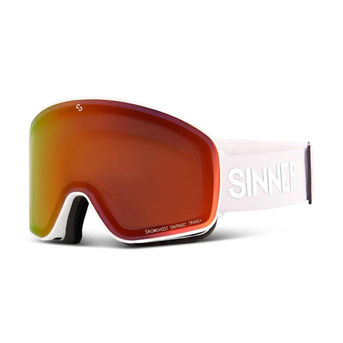 Sinner SNOWGHOST TRANS+ skibril wit/oranje