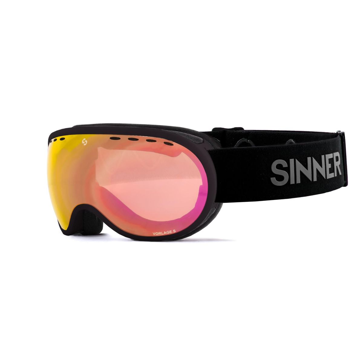 Sinner VORLAGE S skibril mat zwart/rood