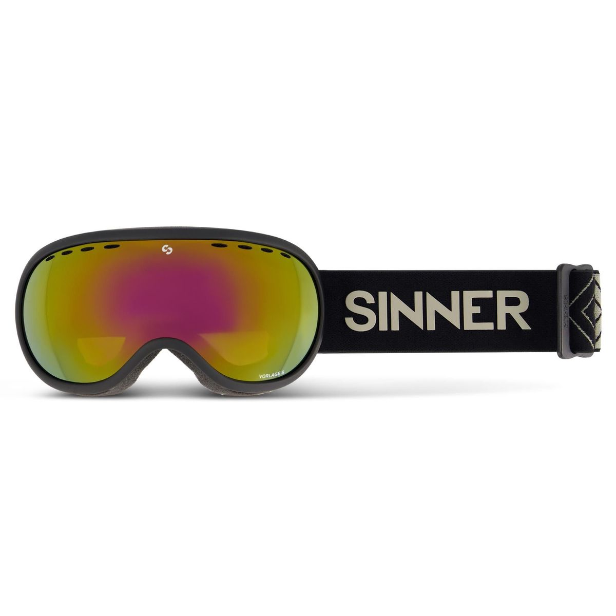 Sinner VORLAGE S skibril mat zwart/rood
