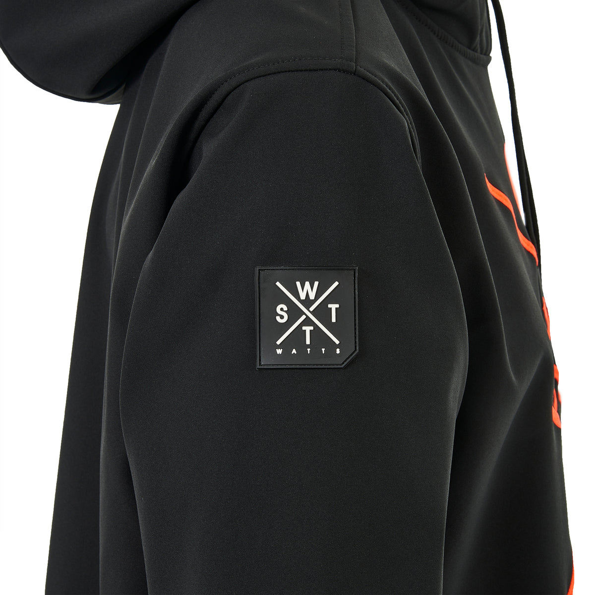 WATTS Orbital softshell ski jas zwart/oranje