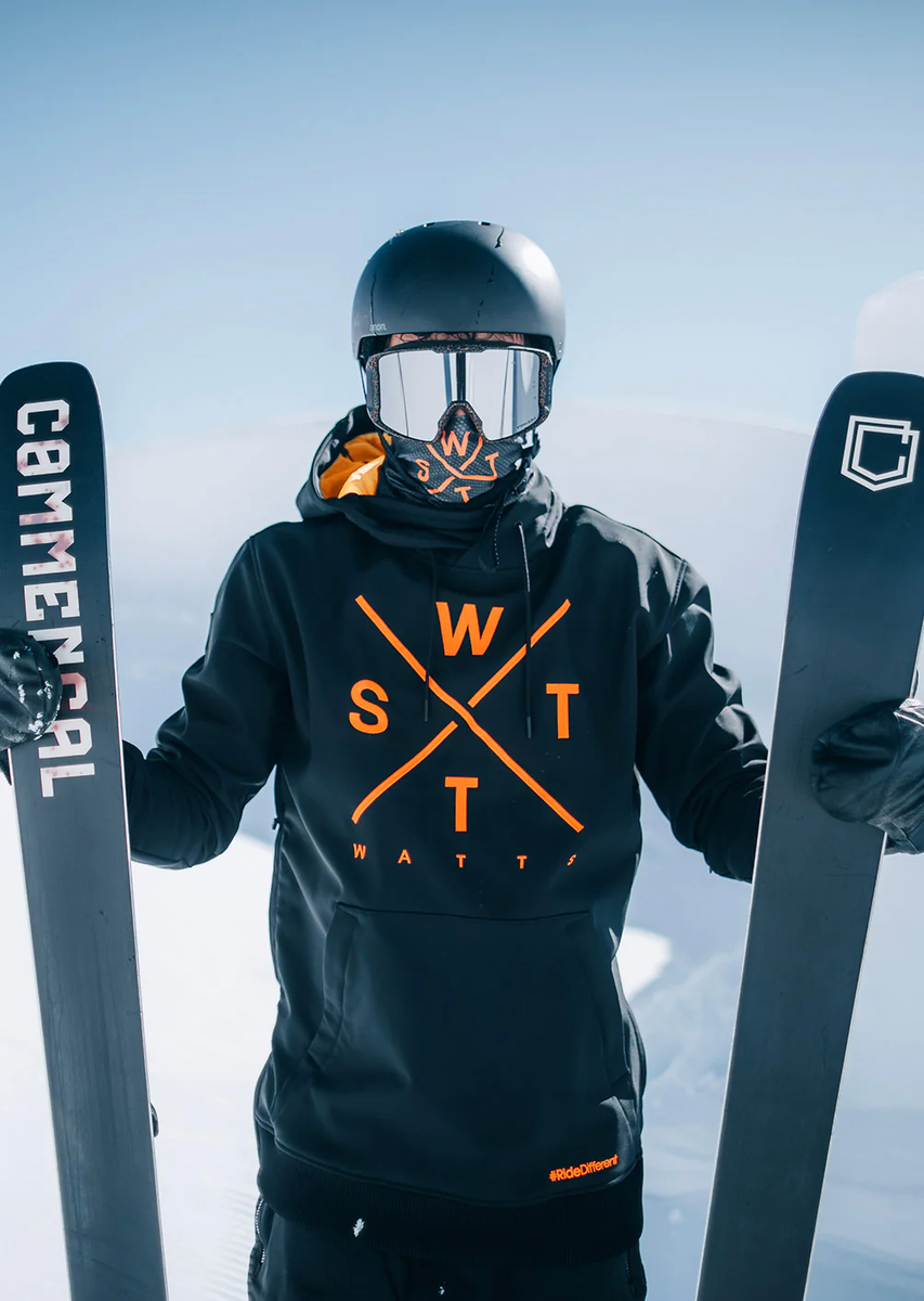 WATTS Orbital softshell ski jas zwart/oranje