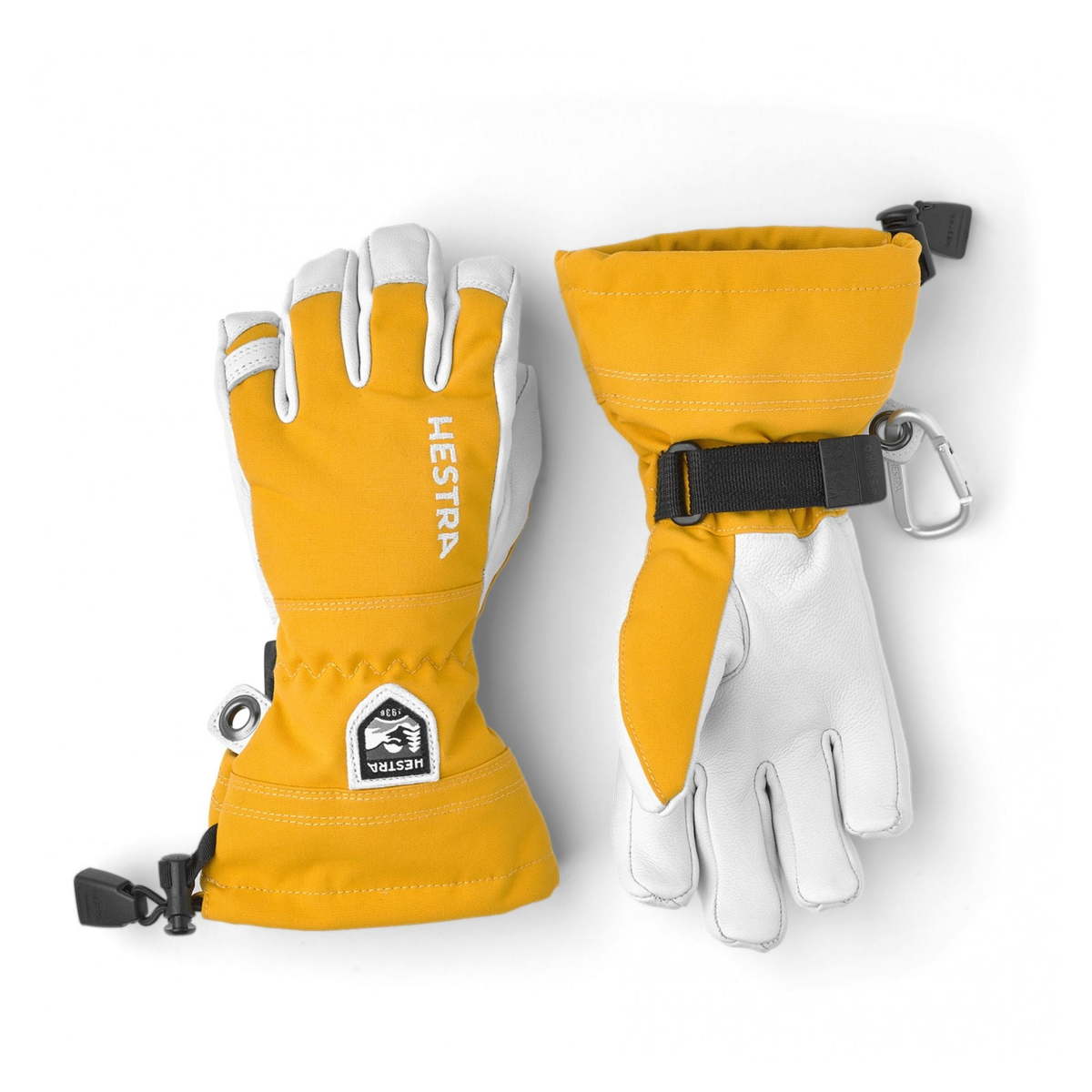 Hestra Army Leather Heli Ski skihandschoenen geel