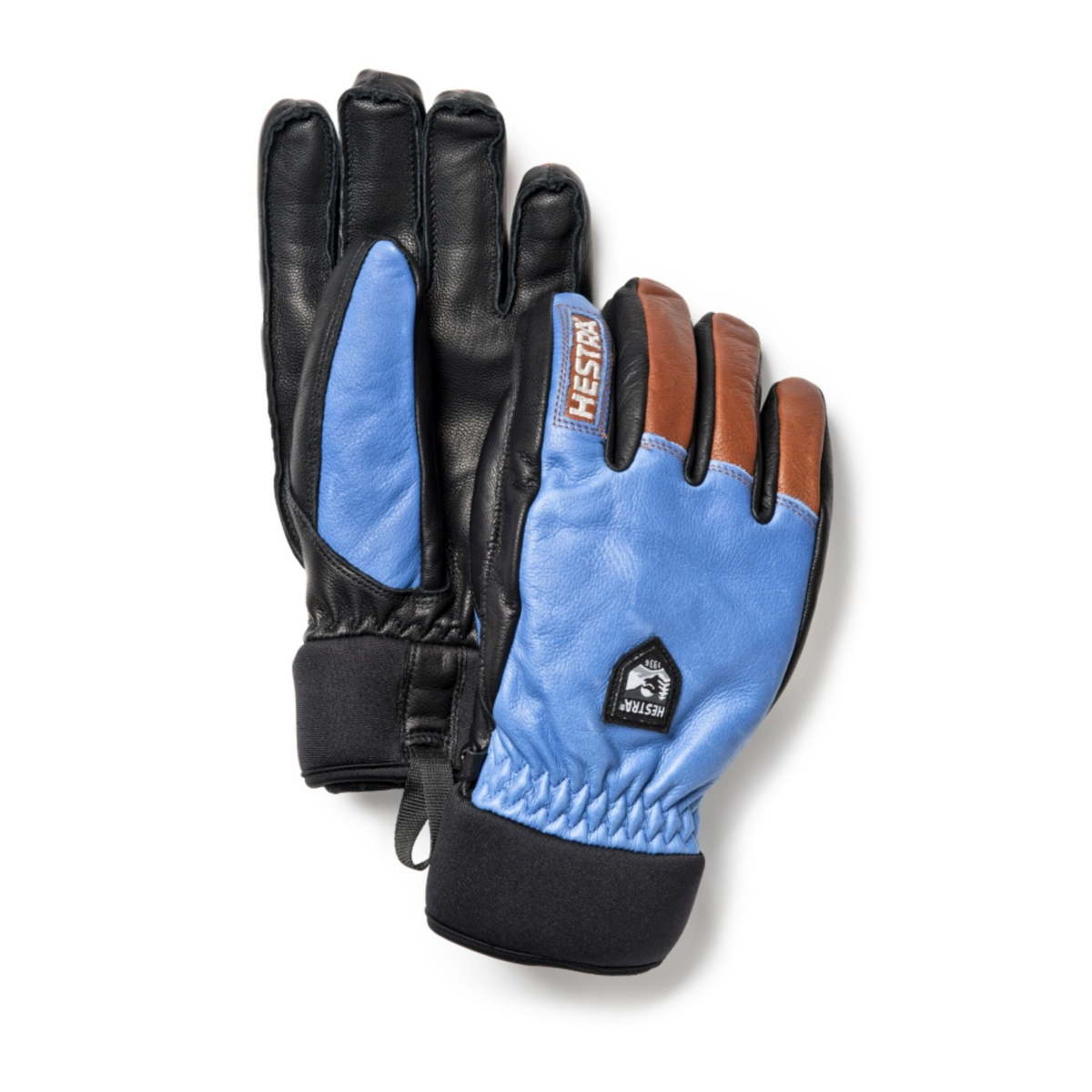 Hestra Army Leather Wool Terry skihandschoenen zwart/blauw