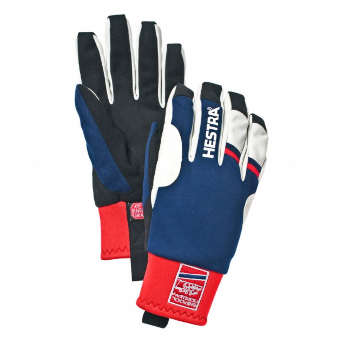 Hestra Windstopper Race Tracker skihandschoenen blauw/rood