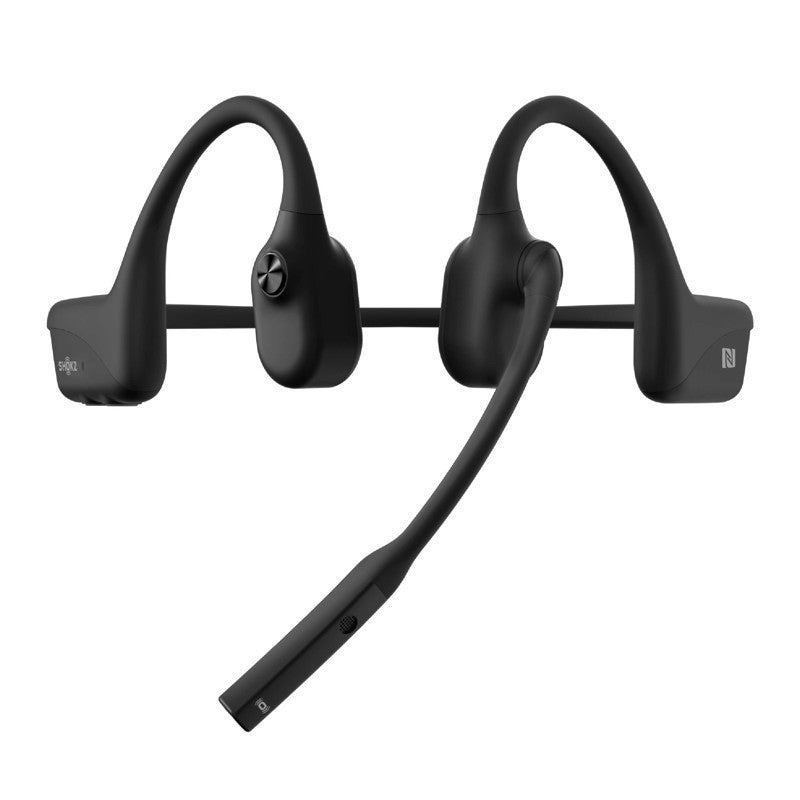 Shokz OpenComm bone conduction bluetooth headset zwart