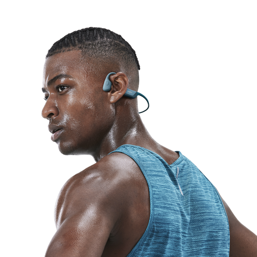 Shokz OpenRun Pro bone conduction hoofdtelefoon blauw