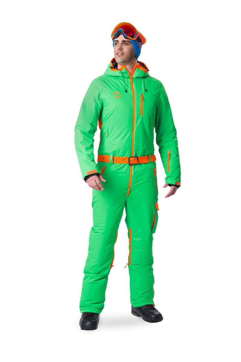 Generator Mortal contact Snowsuits Gletsjer Guy onesie skipak groen/oranje heren