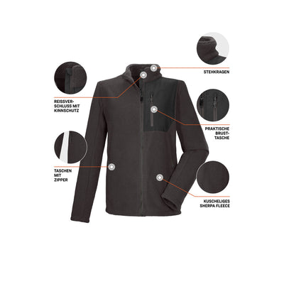 Killtec KOW 105 sherpa fleece vest heren bruin