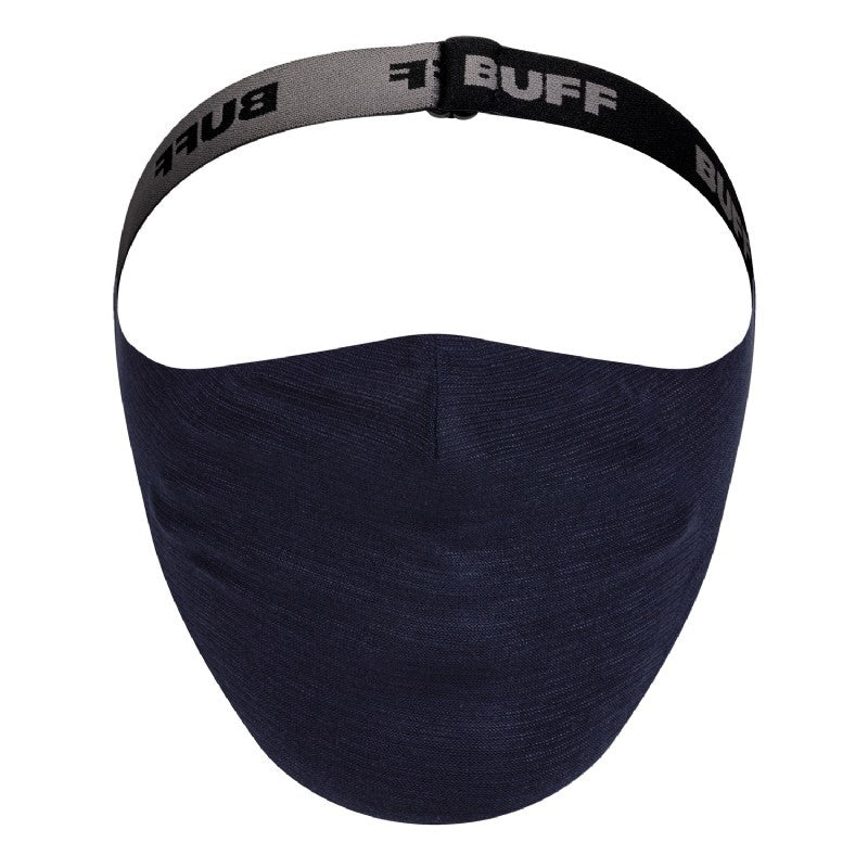 Buff Face Mask Solid Night Blue mondkapje met 5 filters
