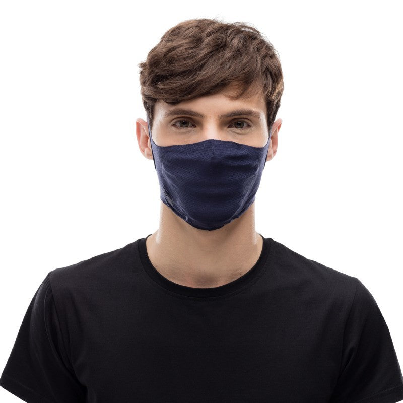 Buff Face Mask Solid Night Blue mondkapje met 5 filters