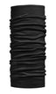 Buff Lightweight Merino Wool Solid Black nekwarmer