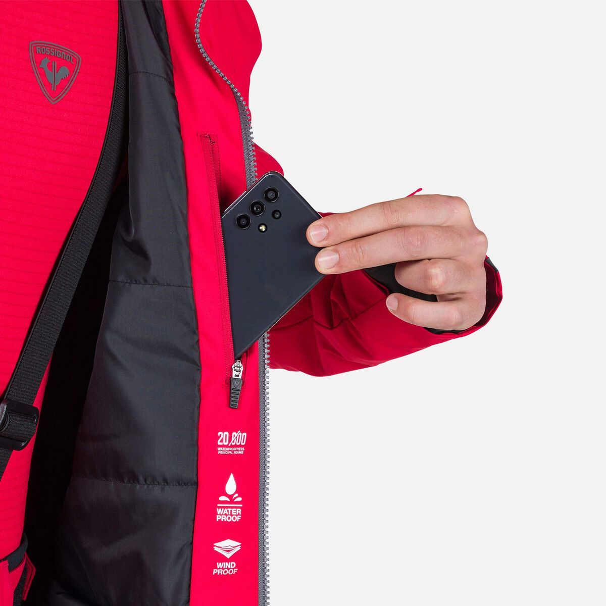 Rossignol Strawpile ski jas rood heren