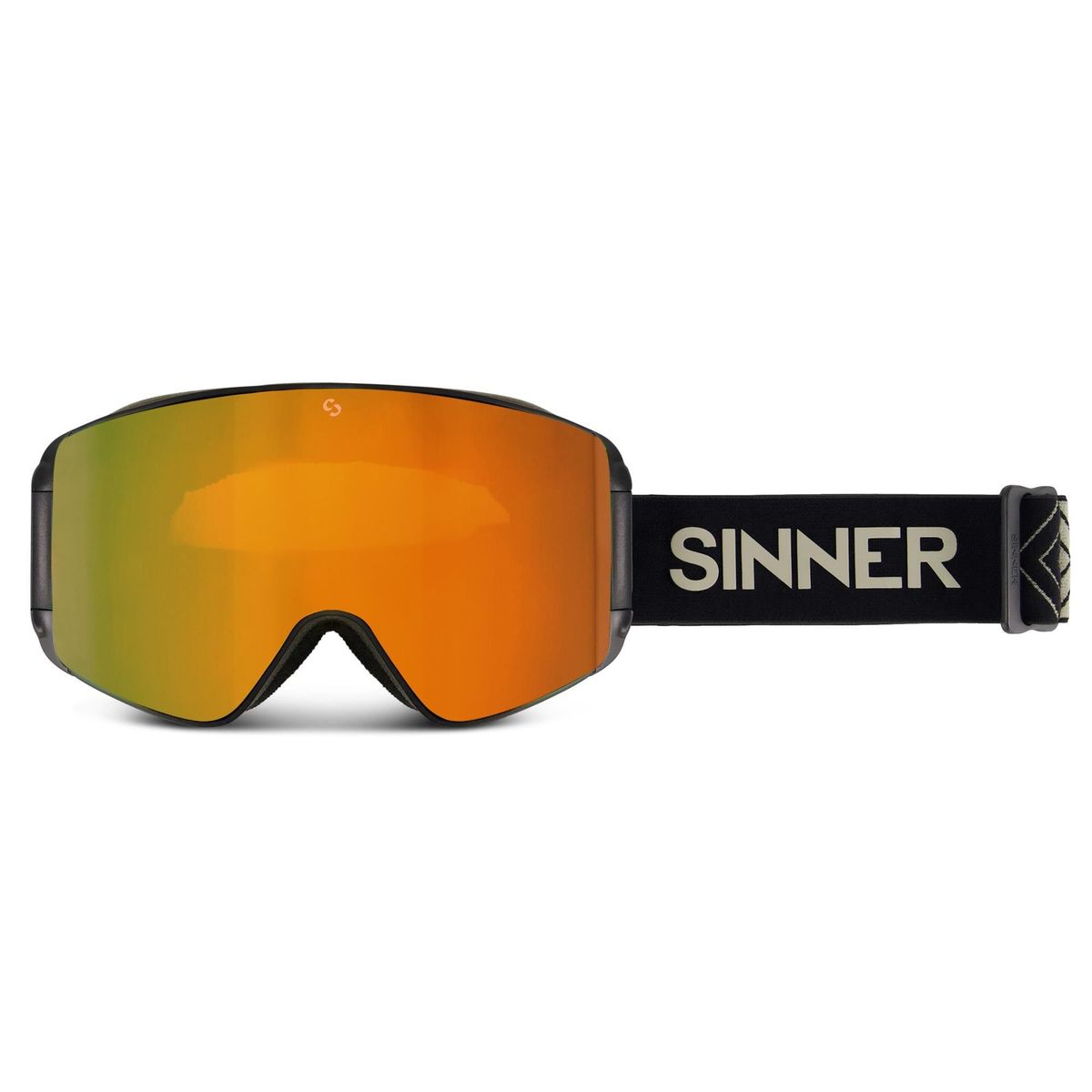 Sinner Aura skibril zwart/oranje + extra roze S1 lens