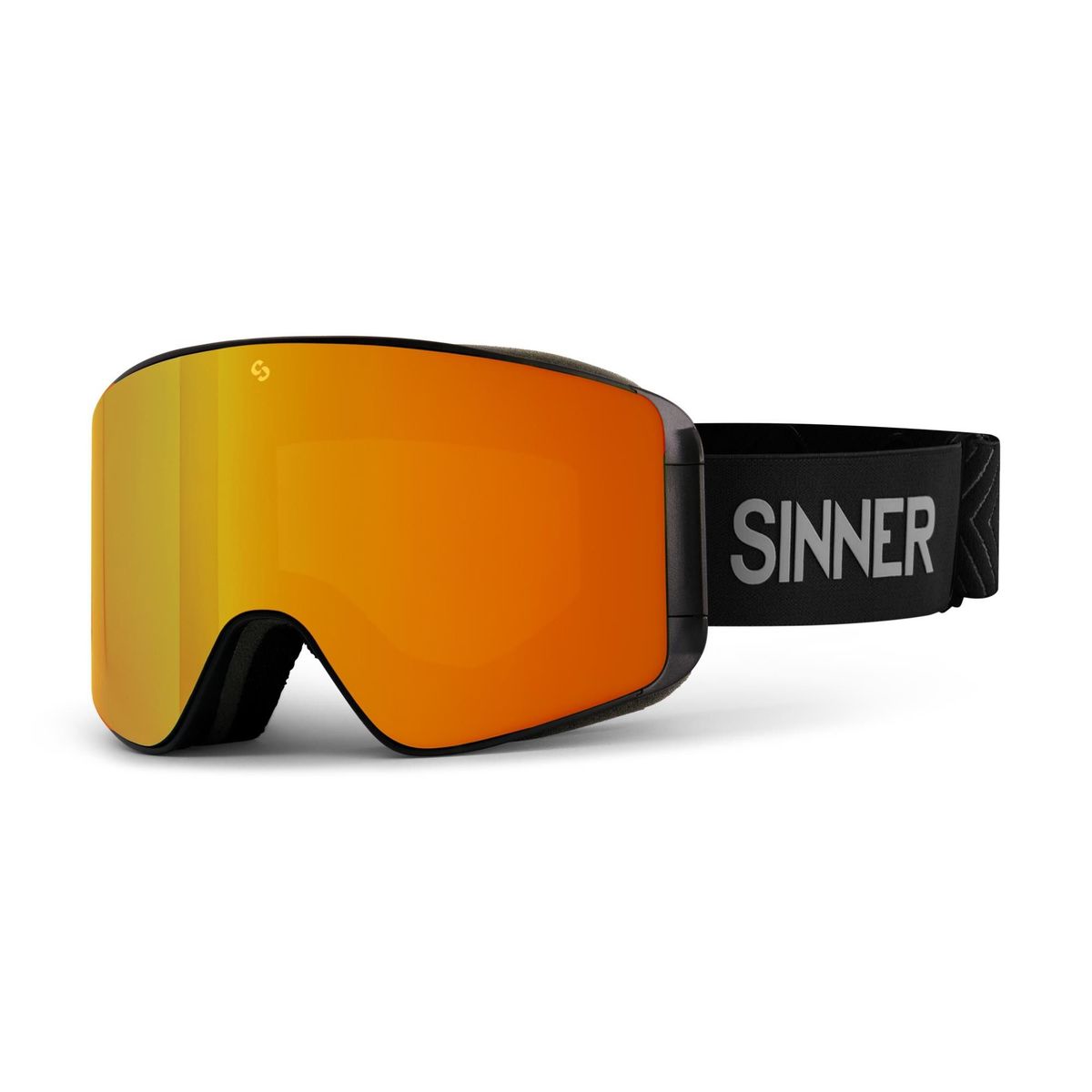 Sinner Aura skibril zwart/oranje + extra roze S1 lens