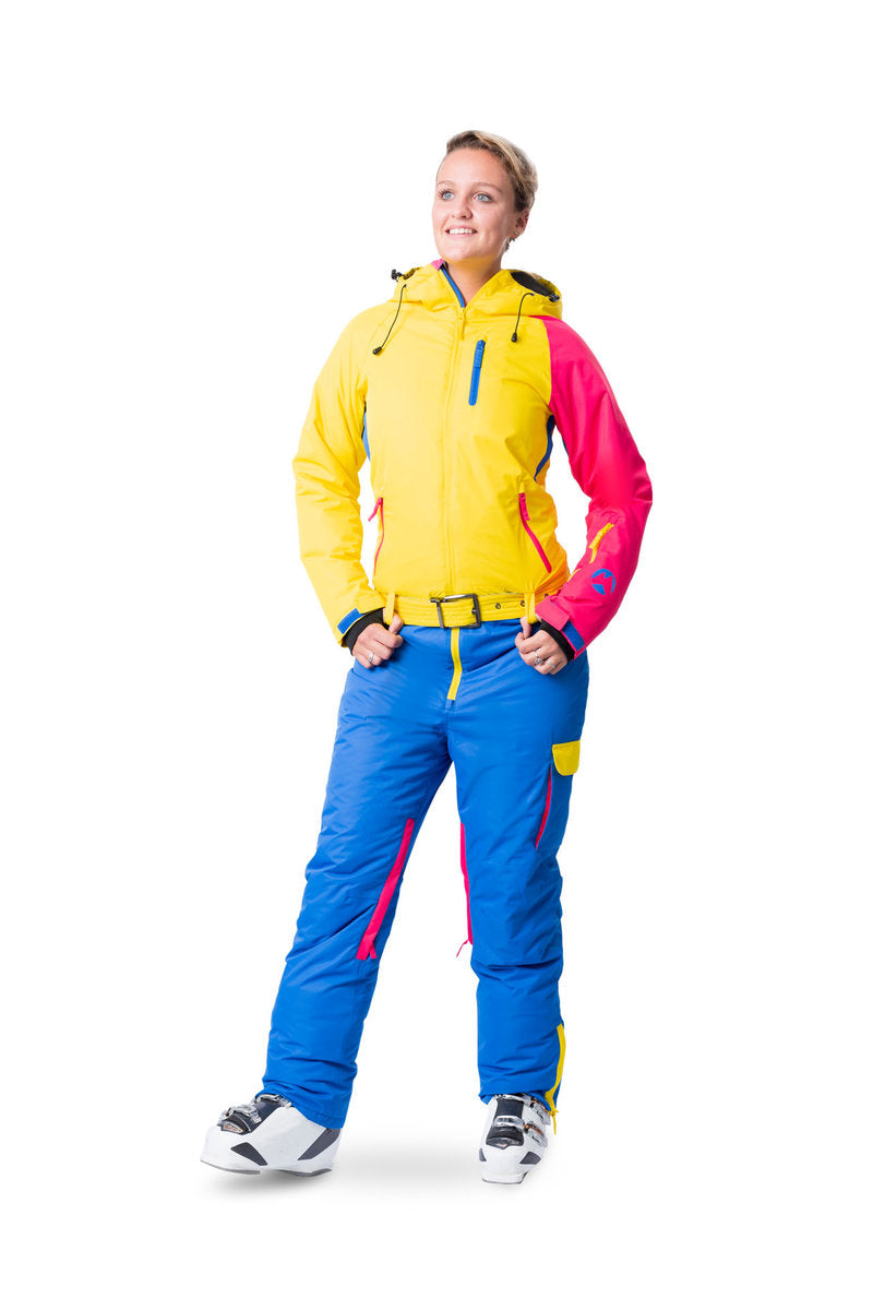 Snowsuits Triple Joy onesie skipak  geel/blauw/roze dames