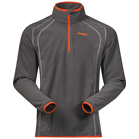 Bergans Ombo half zip skipully heren grijs/oranje