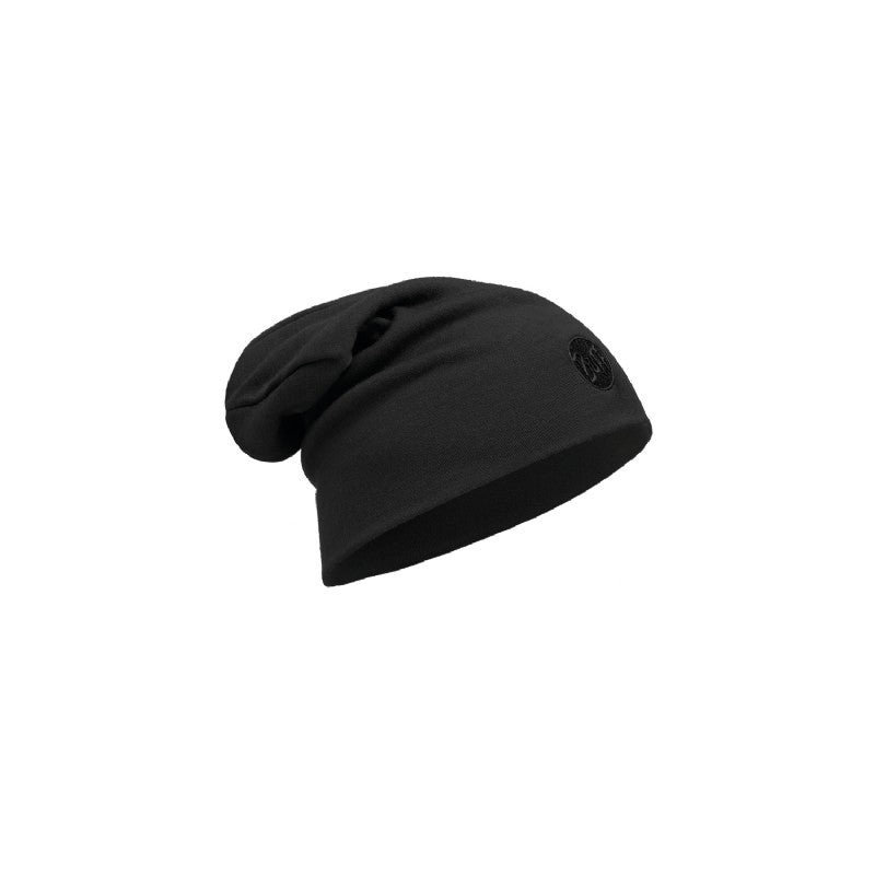 Buff Heavyweight Merino Wool Hat Solid Black muts