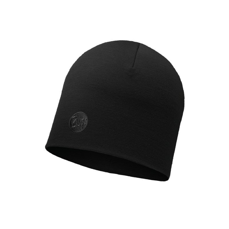 Buff Heavyweight Merino Wool Hat Solid Black muts