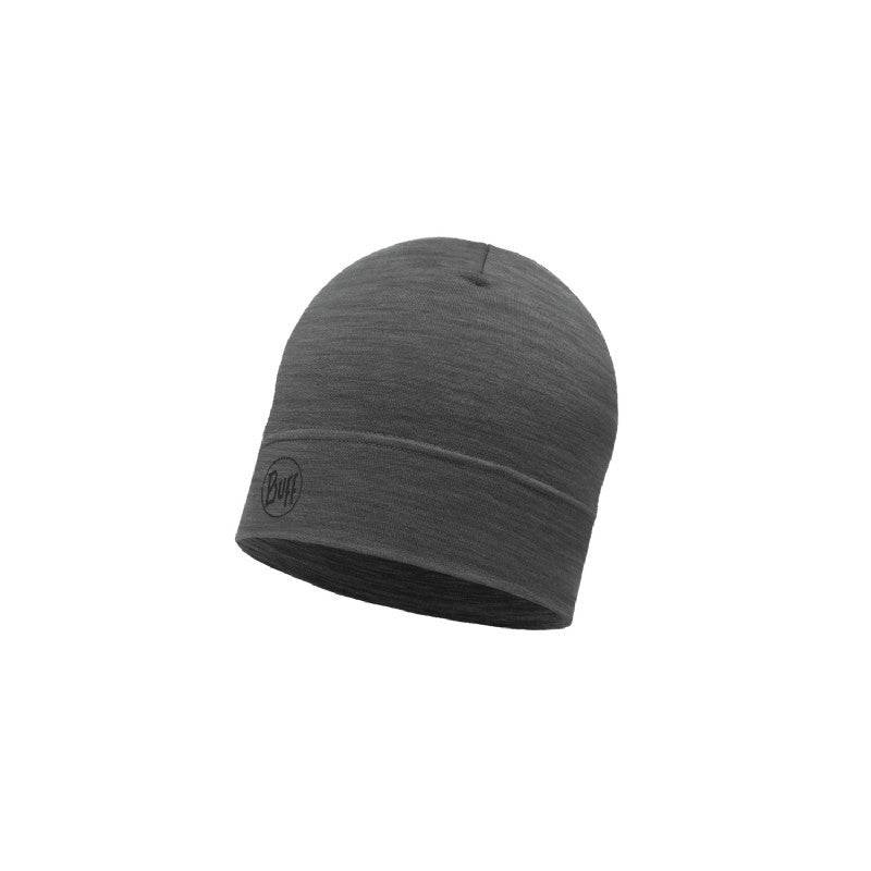 Buff Lightweight Merino Wool Hat Solid Grey muts