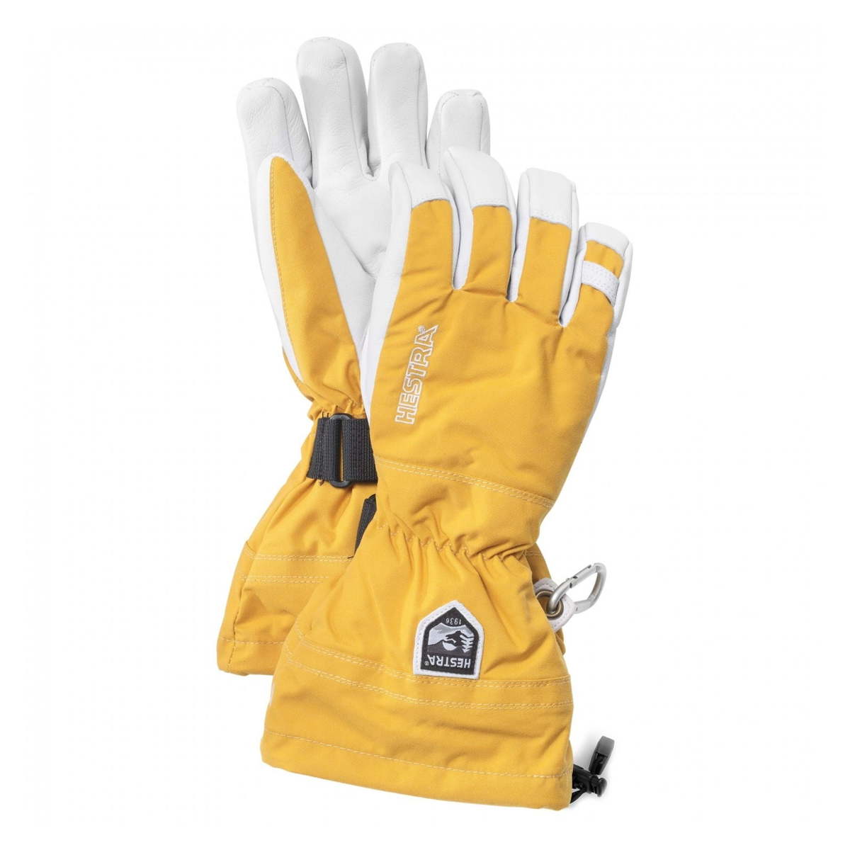 Hestra Army Leather Heli Ski skihandschoenen geel