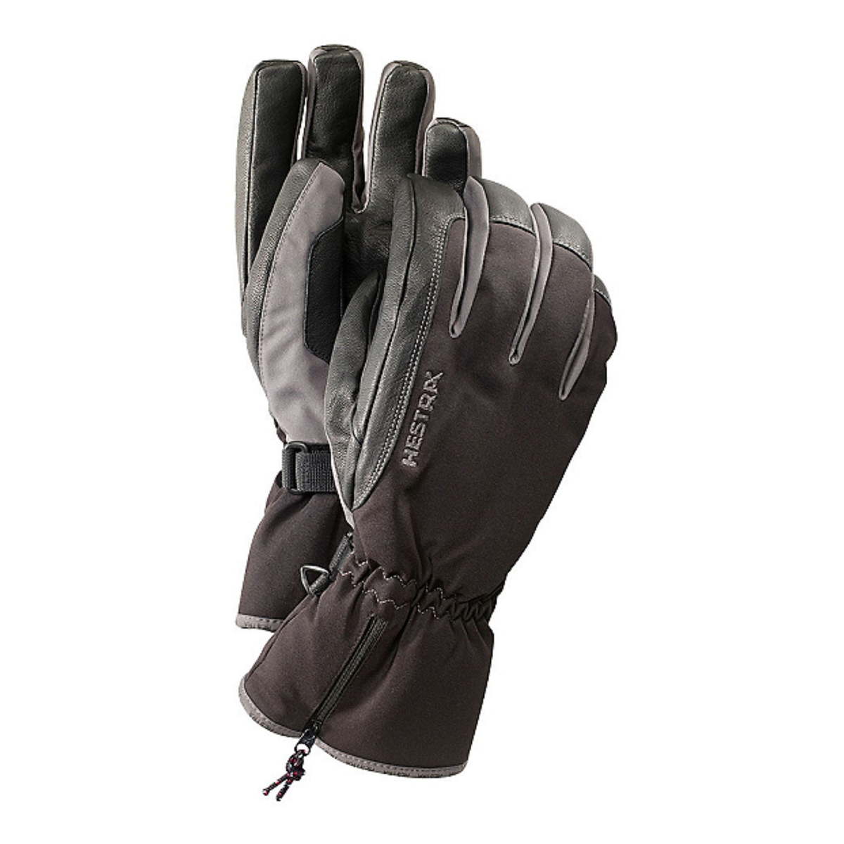 Hestra CZone Leather skihandschoenen zwart