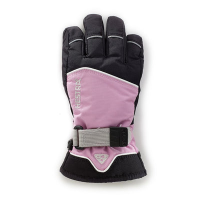 Hestra Isaberg Jr skihandschoenen zwart/roze