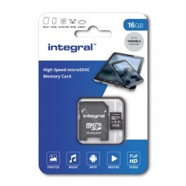 Integral 16GB MicroSD geheugenkaart inclusief SD adpter