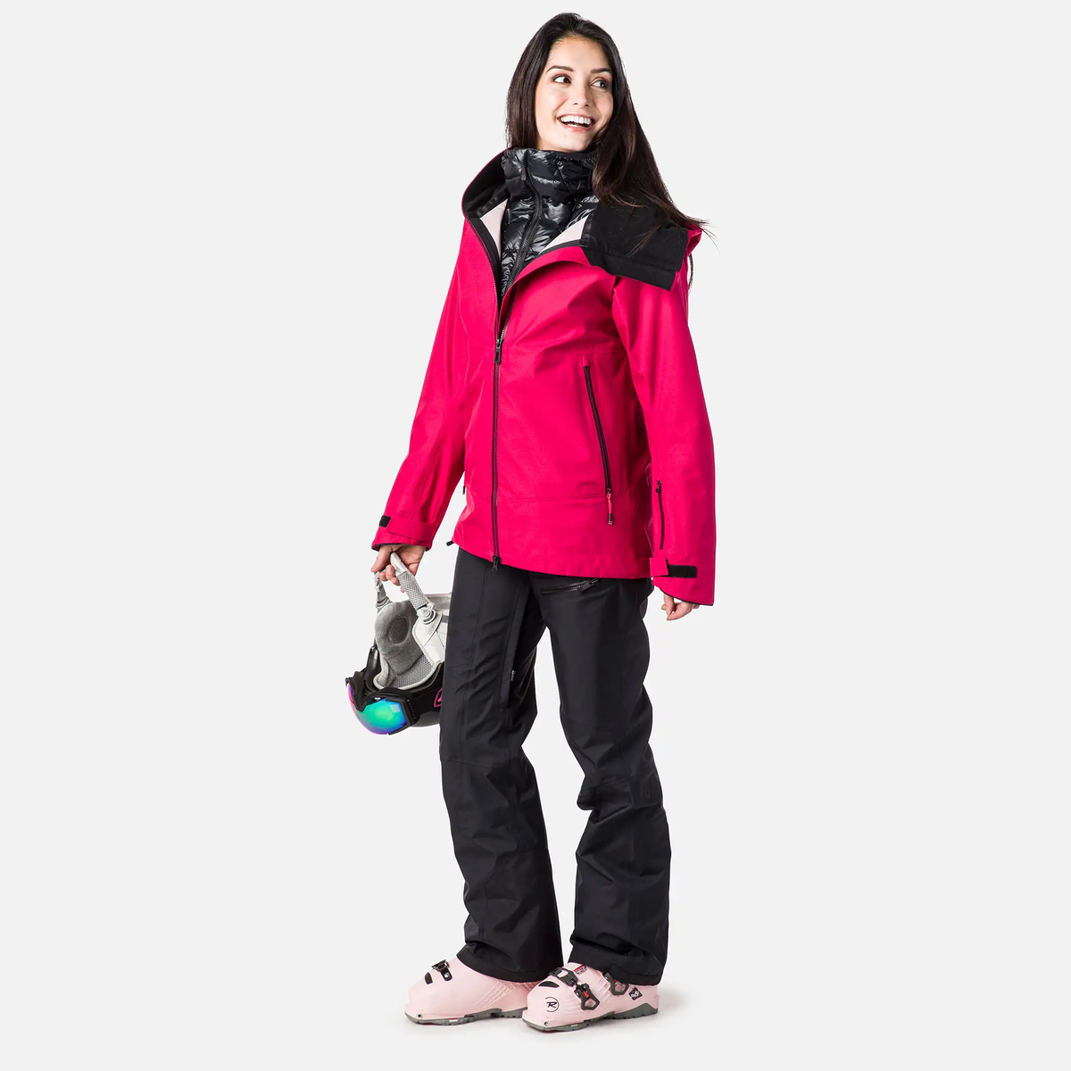 Rossignol SKPR 3L ski jas roze dames