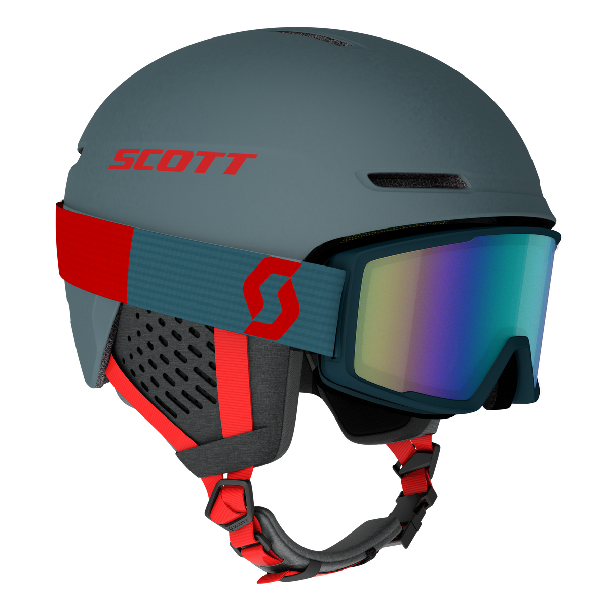 Scott Track + Factor Pro skihelm + skibril set groen