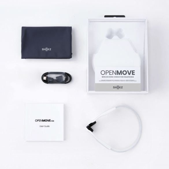 Shokz OpenMove bone conduction hoofdtelefoon wit