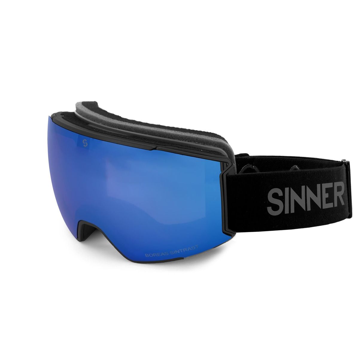 Sinner BOREAS skibril mat zwart/blauw + extra oranje S1 lens