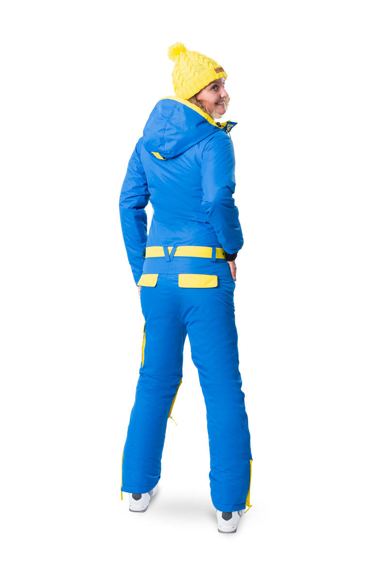 Snowsuits Alpine Girl onesie skipak blauw/geel dames