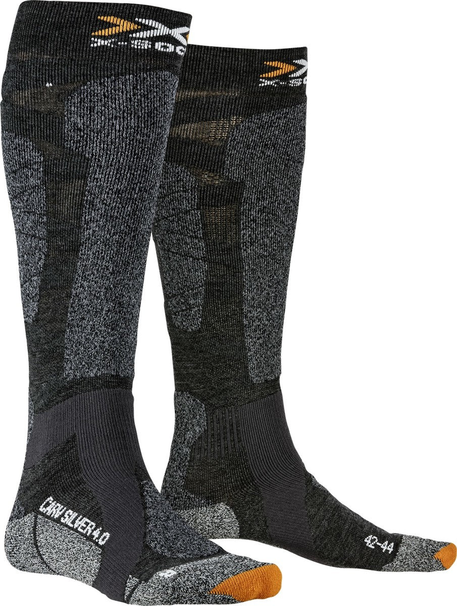 X-Socks Carve Silver 4.0 skisokken antraciet/zwart