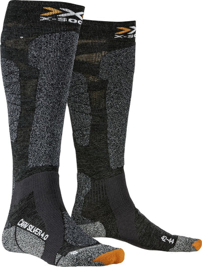 X-Socks Carve Silver 4.0 skisokken antraciet/zwart