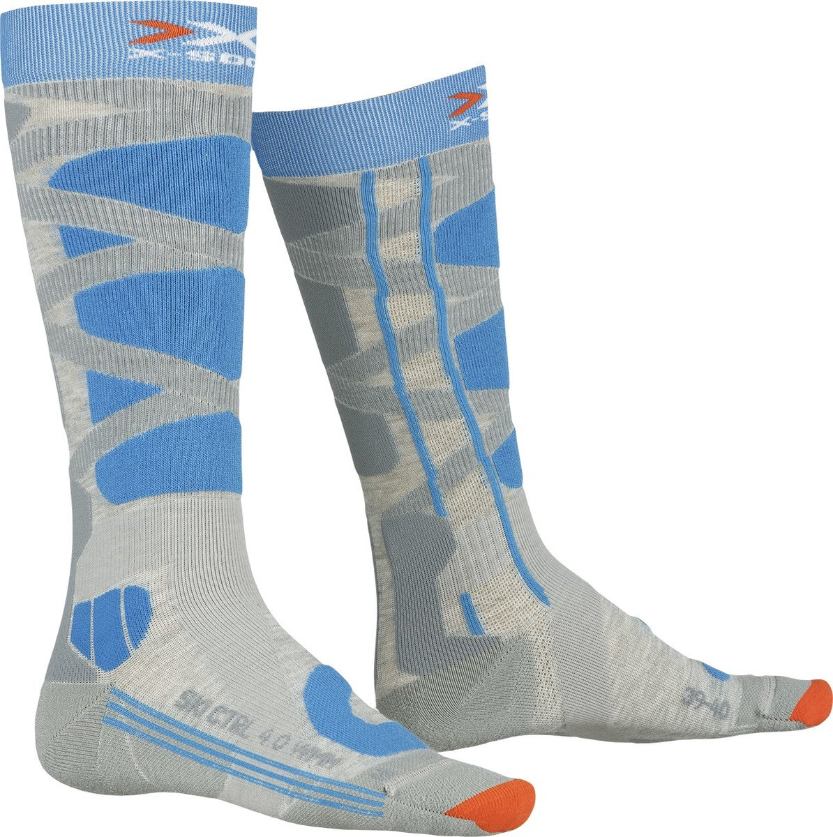 X-Socks Ski Control 4.0 W skisokken grijs/blauw dames